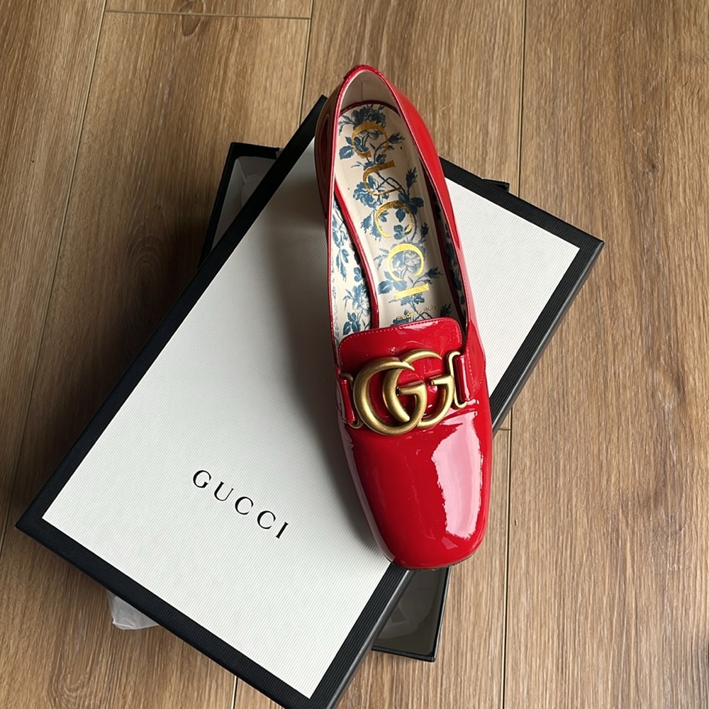 Gucci Red Pantene 55mm Victoire Pump - perfect condition - Picture 6 of 7
